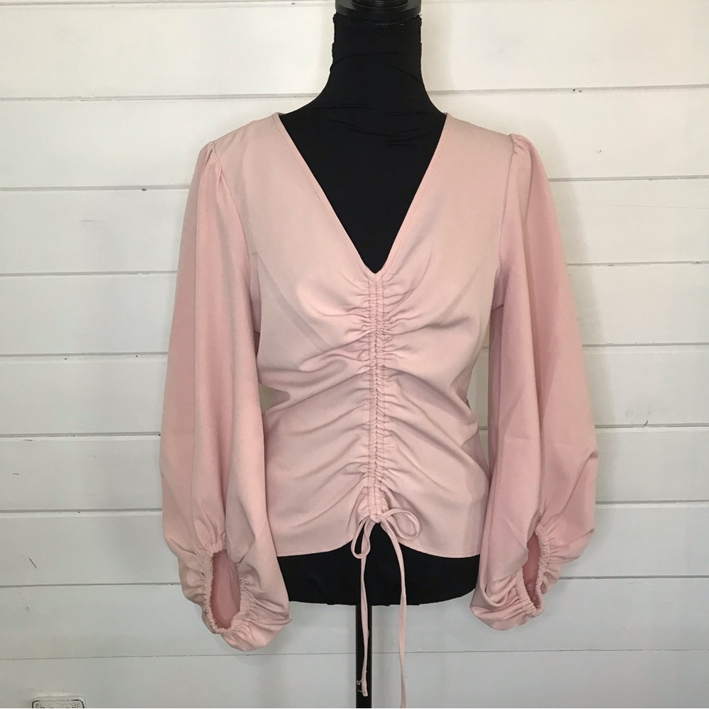 CeCe by Cynthia Steffe Ruched Top Size M
